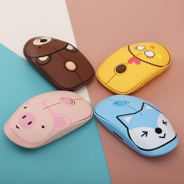 Fude E680 personalized wireless mouse 2.4G wireless mouse female office home travel mute mouse