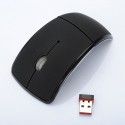 Popular wireless optical mouse 2.4G folding mouse creative folding switch feature Arc Mouse