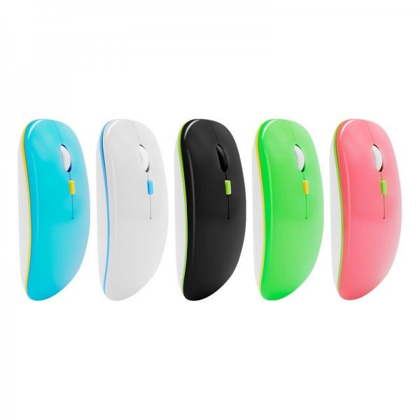 Ultra thin notebook computer mouse USB wireless 2.4G rechargeable silent lazy mouse customizable logo