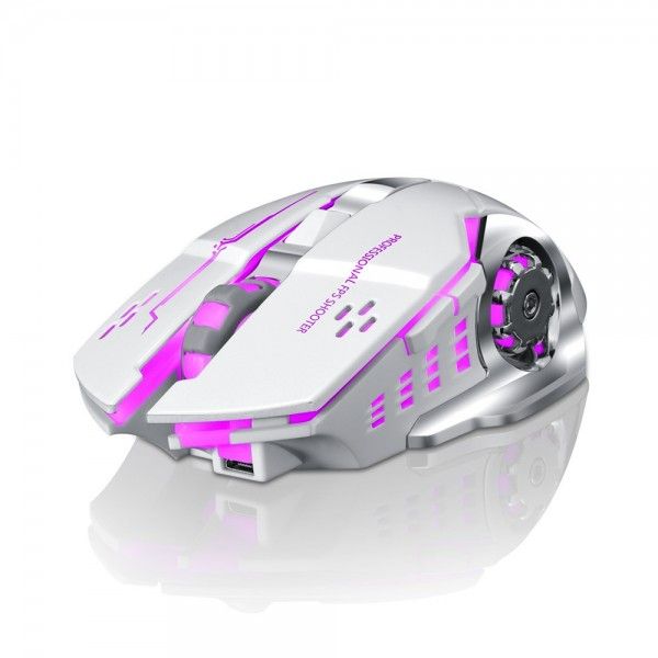 Amazon's hot selling thunder wolf q13 wireless mouse rechargeable colorful game mouse desktop notebook general