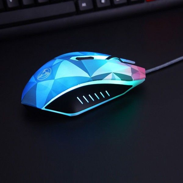 Game mouse diamond version magic color backlight horse herder wired USB laptop photoelectric mouse