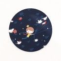 Personality dream planet mouse pad soft rubber pad small fresh student anti slip round notebook pad