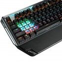 Iron ox real mechanical keyboard 104 key injection molding keycap keyboard metal waterproof splash computer game factory wholesale