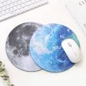 Personality dream planet mouse pad soft rubber pad small fresh student anti slip round notebook pad