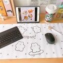 Girl heart table mat cute little white dog smiling face girl heart table mat mouse pad clay non stick hand table mat student