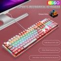 K660 real mechanical Keyboard USB cable game luminous RGB computer green axis mechanical keyboard