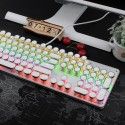 820 retro punk electroplating knob light-emitting pluggable axis mechanical keyboard green axis chicken eating computer games