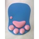 Top selling 3D cartoon mouse pad cat claw natural environmental protection silicone wrist guard mouse pad color self determined