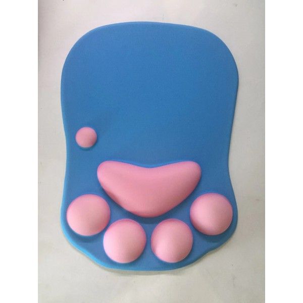 Top selling 3D cartoon mouse pad cat claw natural environmental protection silicone wrist guard mouse pad color self determined