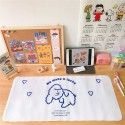Girl heart table mat cute little white dog smiling face girl heart table mat mouse pad clay non stick hand table mat student
