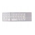 Folding keyboard mobile phone flat folding Bluetooth keyboard ultra thin three fold folding touch keyboard three system common
