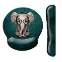 Rubber bottom memory cotton wrist guard mouse pad keyboard pad support set gift mouse pad wrist guard set customization