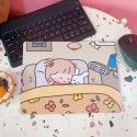 South Korea ins wind creative cartoon girl anti slip waterproof girl heart notebook cute office computer mouse pad