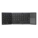 Folding keyboard mobile phone flat folding Bluetooth keyboard ultra thin three fold folding touch keyboard three system common