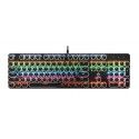 820 retro punk electroplating knob light-emitting pluggable axis mechanical keyboard green axis chicken eating computer games