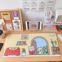 Mouse pad cartoon hand painted little girl super large waterproof lock edge game mouse pad computer keyboard anti slip table pad