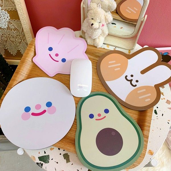 Ins wind Japan personality creative mini computer mouse pad cute smile cloud avocado mouse pad small