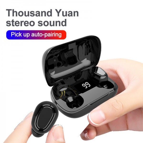 L21pro digital display Bluetooth headset 5.0 with charging bin new display business true stereo running volume pair of ears