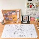 Girl heart table mat cute little white dog smiling face girl heart table mat mouse pad clay non stick hand table mat student