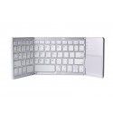 Folding keyboard mobile phone flat folding Bluetooth keyboard ultra thin three fold folding touch keyboard three system common
