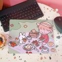 South Korea ins wind creative cartoon girl anti slip waterproof girl heart notebook cute office computer mouse pad