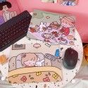 South Korea ins wind creative cartoon girl anti slip waterproof girl heart notebook cute office computer mouse pad