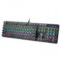 All key electroplating punk keycap mechanical keyboard word through backlight green axis keyboard factory wholesale
