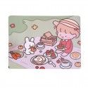 South Korea ins wind creative cartoon girl anti slip waterproof girl heart notebook cute office computer mouse pad