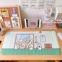 Mouse pad cartoon hand painted little girl super large waterproof lock edge game mouse pad computer keyboard anti slip table pad