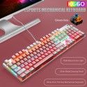 K660 real mechanical Keyboard USB cable game luminous RGB computer green axis mechanical keyboard