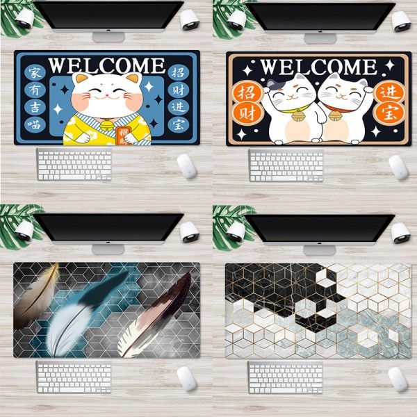 New customized cartoon mouse pad large Internet cafe computer table mat anti skid game mouse pad factory direct sales 