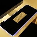 Enlarge and thicken RGB luminous game mouse pad, lock edge magic light mode RGB glare electronic competition mouse pad 