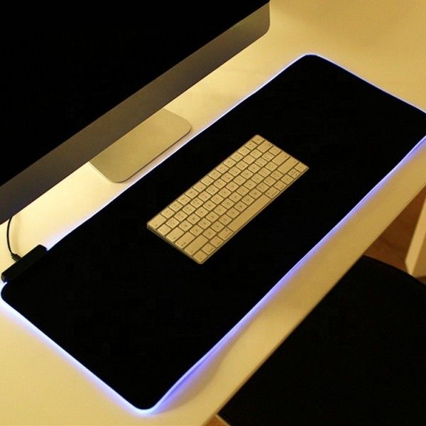 Enlarge and thicken RGB luminous game mouse pad, lock edge magic light mode RGB glare electronic competition mouse pad 