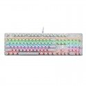 All key electroplating punk keycap mechanical keyboard word through backlight green axis keyboard factory wholesale