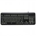 104 key mechanical keyboard crystal punk keycap backlight green axis office game keyboard