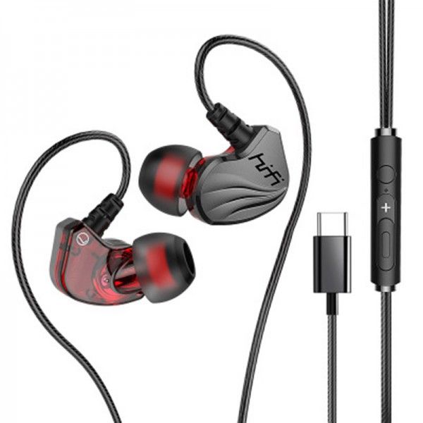 Factory wholesale type-C earphone in ear Xiaomi Huawei mobile phone suitable for wired game music earphone