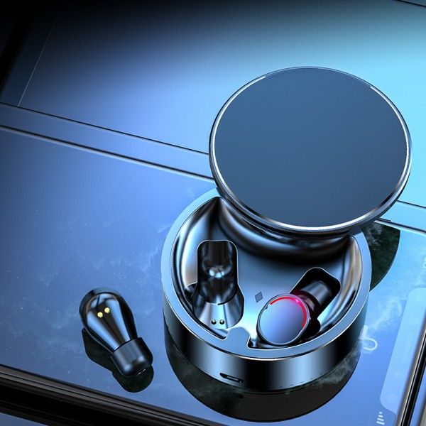 Tws-28 Bluetooth headset me8 opposite ear aluminum alloy charging chamber rotatable stereo true wireless version 5.0