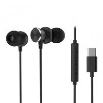 Cross border new earphone type-C metal earphone subwoofer wired flat head Huawei mobile phone earphone