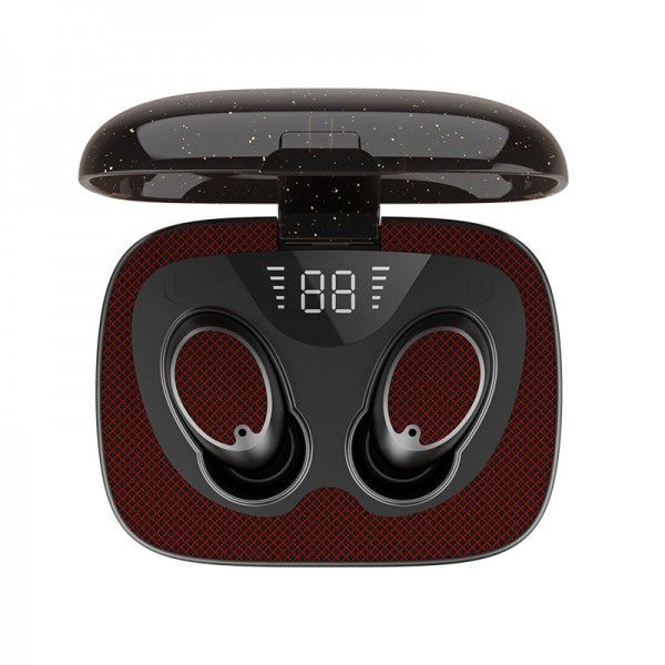 Es02tws Bluetooth headset with charging bin new private model black technology skinned headset f9tws for cross border exclusive use
