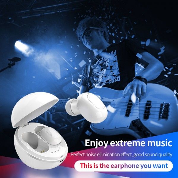 New true wireless binaural 5.0 wireless external charging Bluetooth headset Business Sports in ear Bluetooth headset