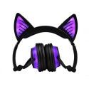 Micro supply commodity cat ear light charging Wireless Bluetooth headset folding mobile phone computer headset