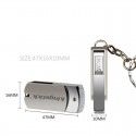 Metal rotary U-disk 2019 new portable fashion metal rotary customizable wholesale U-disk