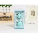 Kn313 cartoon rabbit expression ear hanging earphone student sports music color wire control earphone wholesale