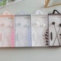 New kiki283 headset wired 3.5 girl heart pure color in ear music game headset wholesale