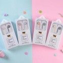New a-006 two color earphone 3.5 high bass music mobile phone voice earplug in ear wired earphone