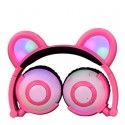 Cross border e-commerce spot wholesale customized cartoon panda ear headset light-emitting foldable mobile phone Bluetooth headset