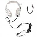 Headwear game earphone electronic competition by wire RGB seven color luminous 3.5 cable computer mobile phone subwoofer earphone