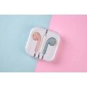 New a-006 two color earphone 3.5 high bass music mobile phone voice earplug in ear wired earphone