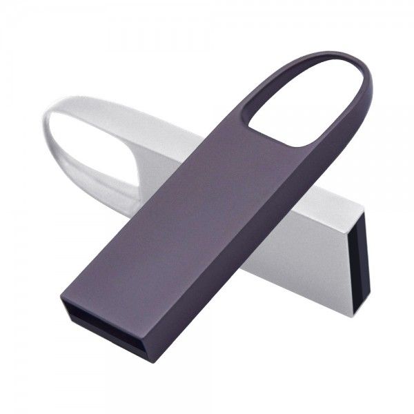 Mini metal arc U-disk custom Keychain metal U-disk logo laser engraving U-disk