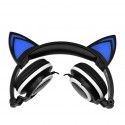 Hot selling cartoon cat ear luminous earphone